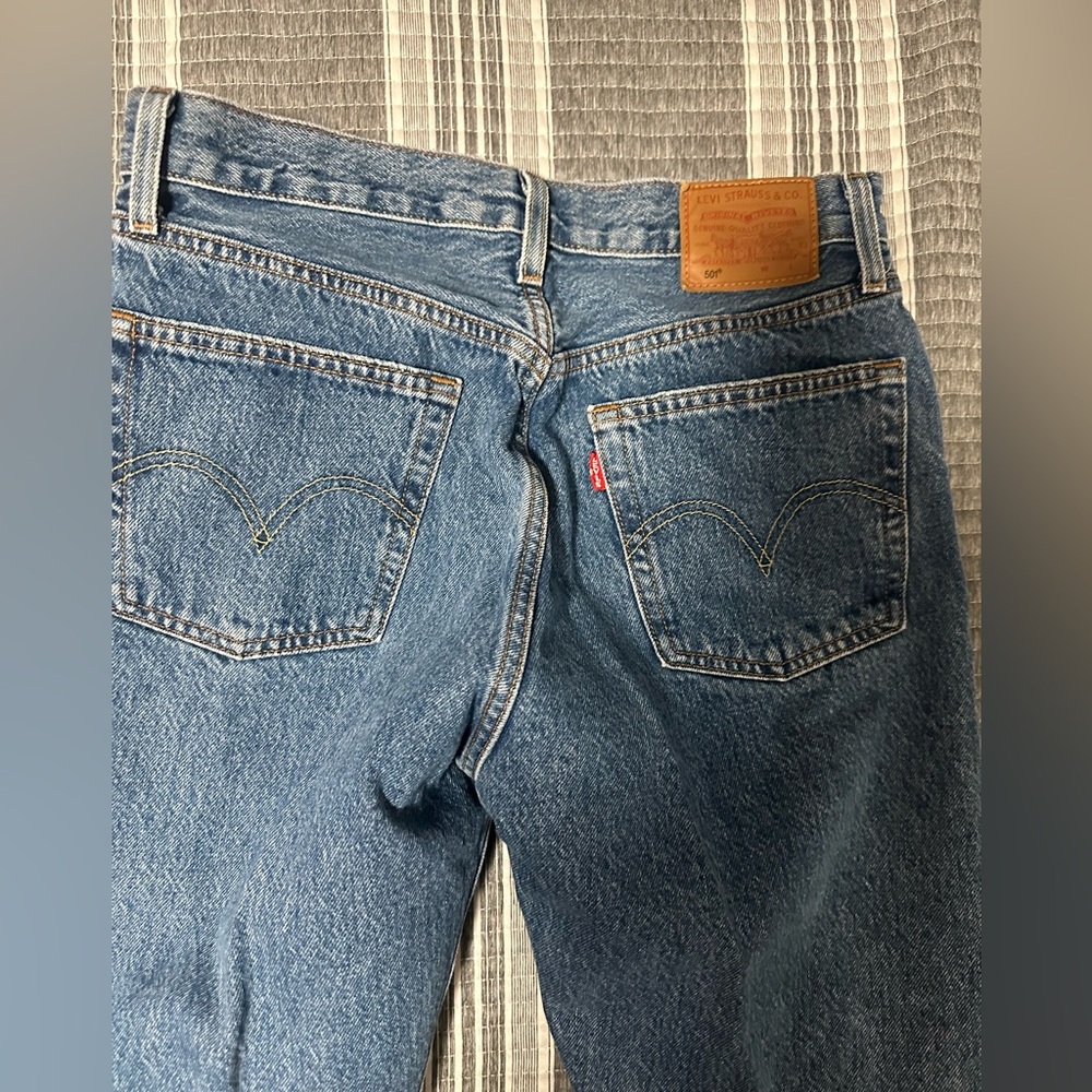 Levi's Women's 501 Blue Patchwork Jeans - image 6